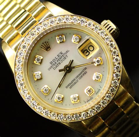 gold diamond Rolex women